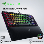 TECLADO GAMER RAZER BLACKWIDOW V4 75% SWITCH NARANJA ZONAS RGB RUEDAFUNCION