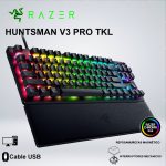 TECLADO GAMER RAZER HUNTSMAN V3 PRO TKL OPTO MECHANICAL SWTICH ANALOGO US CHROMA BLACK