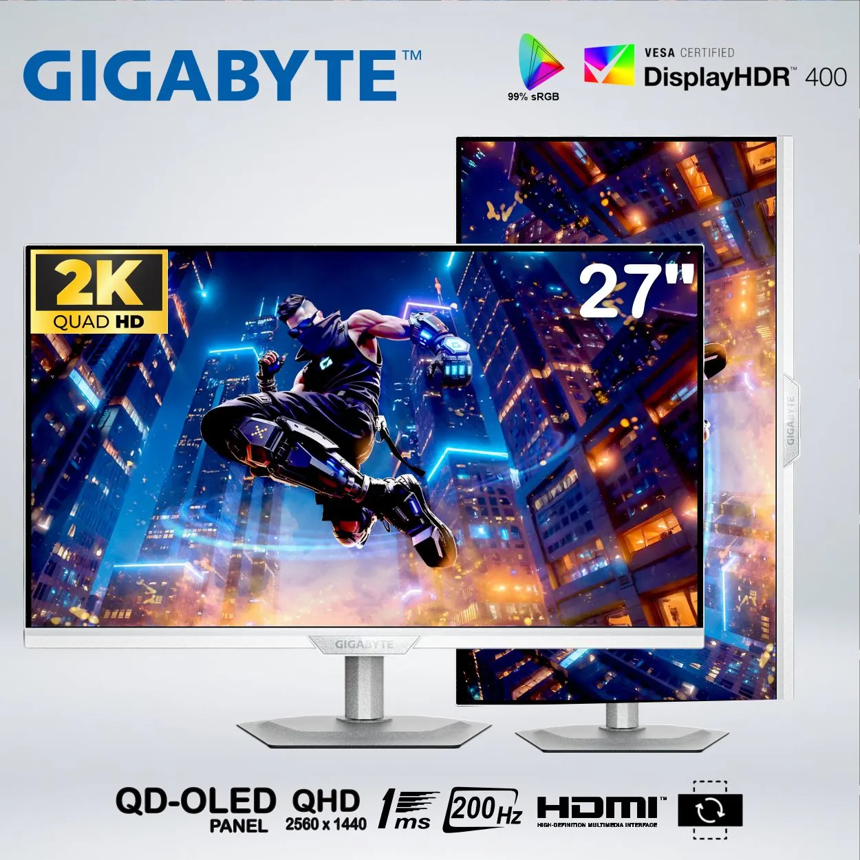 157921410_01 MONITOR GAMER M27Q2 QD ICE QHD 27 " IPS 200hz 1ms HDR400 NVIDIA G SYNC PIVOTE - Imagen 1