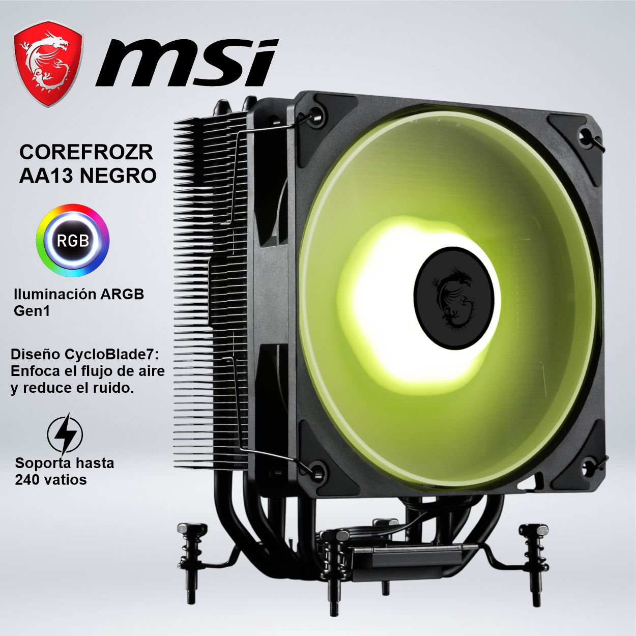 COOLER MSI MAG COREFROZR  AA13 NEGRO ARGB