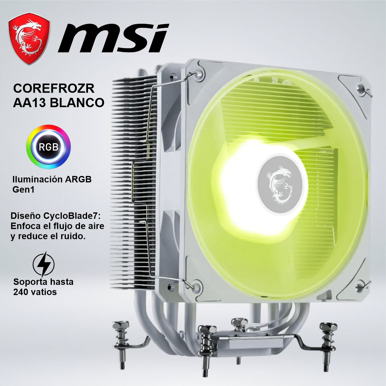 COOLER MSI MAG COREFROZR  AA13 BLANCO ARGB