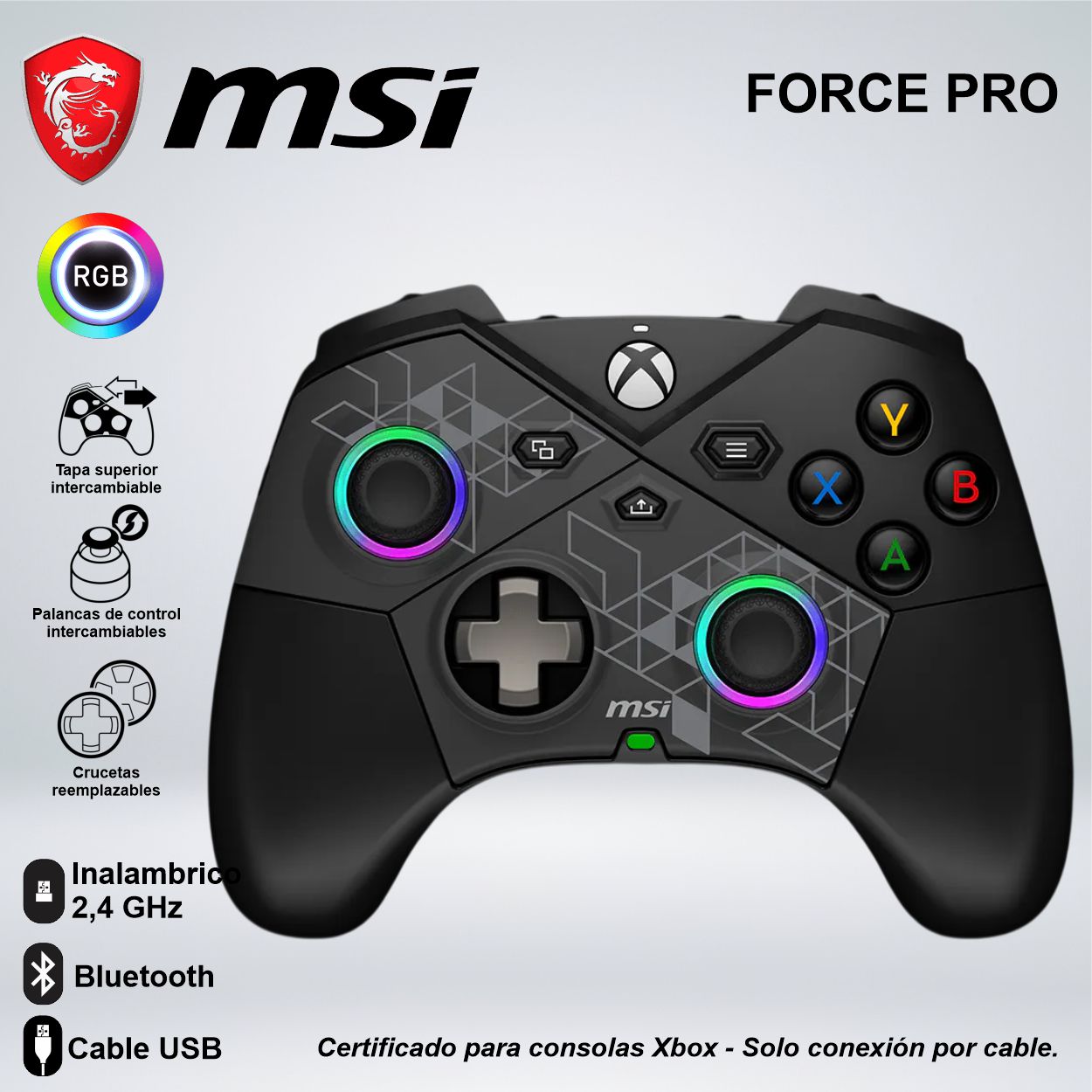 GAMEPAD MSI FORCE PRO WIRELESS 2.4G HZ BLUETOOTH USB-C