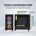 CASE CORSAIR 3000D RGB AIRFLOW VENTILADORES AR120 RGB BLANCO - Imagen 7