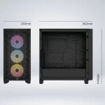 CASE CORSAIR 3000D RGB AIRFLOW VENTILADORES AR120 RGB BLANCO - Imagen 8