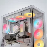 CASE CORSAIR 3500X RS-R VENTILADORES AR120 RGB PANELES FRONTALES DE CRISTAL BLANCO - Imagen 3
