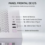 CASE CORSAIR 3500X RS-R VENTILADORES AR120 RGB PANELES FRONTALES DE CRISTAL BLANCO - Imagen 5