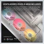 CASE CORSAIR AIR 5400 RS-R BLANCO PANELES TIPO PUERTA FRANCESA VENTILADORES RS-R ARGB - Imagen 5