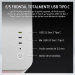CASE CORSAIR AIR 5400 RS-R BLANCO PANELES TIPO PUERTA FRANCESA VENTILADORES RS-R ARGB - Imagen 6