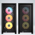 CASE CORSAIR MID TOWER FRAME 4000D RS NEGRO VENTILADORES ARGB PANEL ACERO Y VIDRIO TEMPLADO - Imagen 2