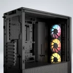 CASE CORSAIR MID TOWER FRAME 4000D RS NEGRO VENTILADORES ARGB PANEL ACERO Y VIDRIO TEMPLADO - Imagen 4