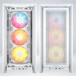 CASE CORSAIR MID TOWER FRAME 4000D RS BLANCO VENTILADORES ARGB PANEL ACERO Y VIDRIO TEMPLADO - Imagen 3