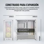 CASE CORSAIR MID TOWER FRAME 4000D RS BLANCO VENTILADORES ARGB PANEL ACERO Y VIDRIO TEMPLADO - Imagen 6