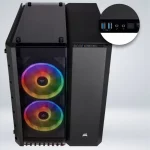 CASE CORSAIR MINI TOWER CRYSTAL 280X RGB CON CRISTAL TEMPLADO NEGRO - Imagen 3