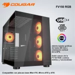 CASE MID TOWER COUGAR FV150 RGB DOBLE PANEL DE VIDRIO TEMPLADO BLACK