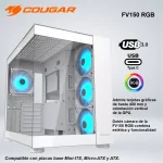 CASE MID TOWER COUGAR FV150 RGB DOBLE PANEL DE VIDRIO TEMPLADO WHITE
