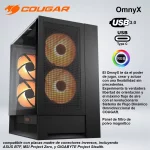 CASE MID TOWER COUGAR OMNYX PANEL DE VIDRIO TEMPLADO BLACK