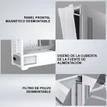 CASE MID TOWER GIGABYTE C102 GLASS ICE ARGB WHITE - Imagen 6