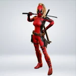 FIGURA LADYPOOL DEADPOOL & WOLVERINE HOT TOYS - Imagen 6