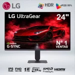 MONITOR GAMER ULTRAGEAR FULL HD 24 " IPS 144hz 1ms HDR10 G-SYNC AMD 24G414B