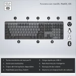 TECLADO LOGITECH MX MECHANICAL MINI RECEPTOR USB BLUETOOTH ILUMINACION LED - Imagen 5