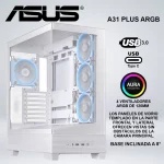 CASE MID TOWER ASUS A31 PLUS ARGB WHITE