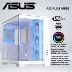 CASE MID TOWER ASUS A32 PLUS ARGB WHITE