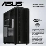 CASE MID TOWER ASUS PROART PA401 WOOD EDITION BLACK
