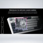 TECLADO MSI GAMING FORGE GK600 TKL WIRELESS SKY WIBLUUSB - Imagen 7