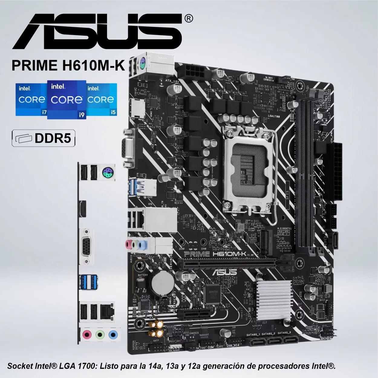 156343818_01 PLACA ASUS PRIME H610M-K DDR5 SOCKET INTEL® LGA 1700 - Imagen 1