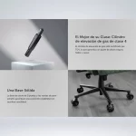 SILLA GAMING COUGAR DEFENSOR S JET GRAY F RECLINA 155° CUERO SINTÉTICO - Imagen 6