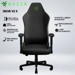 SILLA GAMING RAZER ISKUR V2 X BLACK SOPORTE LUMBAR INTEGRADO RECLINA 152°