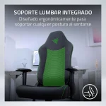SILLA GAMING RAZER ISKUR V2 X BLACK SOPORTE LUMBAR INTEGRADO RECLINA 152° - Imagen 8