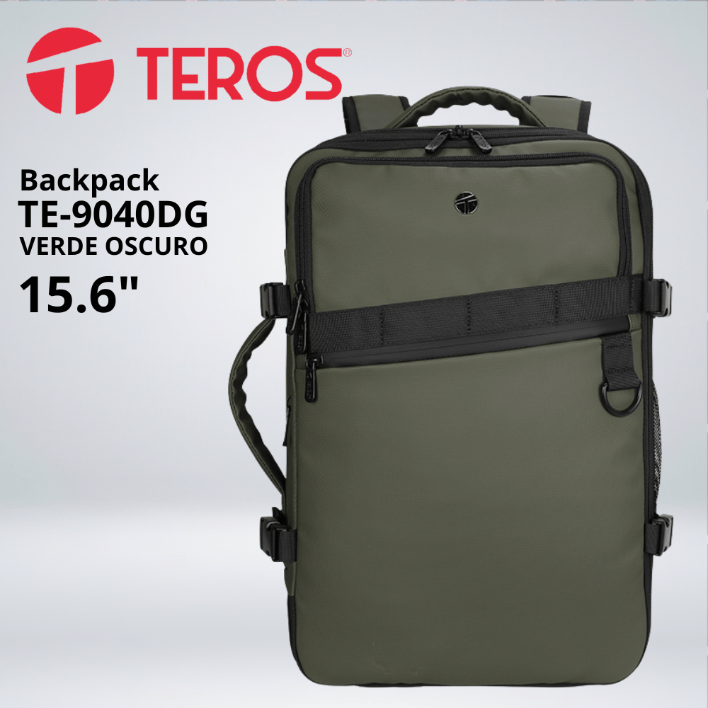 Copia de 240 MOCHILA TERO 15.6 " Backpack TE-9040DG, VERDE OSCURO - Imagen 1
