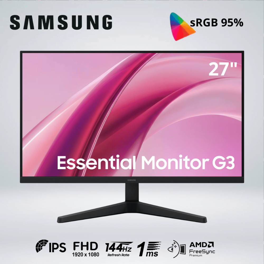 1(14) MONITOR SAMSUNG 27" ESSENTIAL G3 G31H FHD IPS 1MS 144HZ LS27HG310ELXPE - Imagen 1