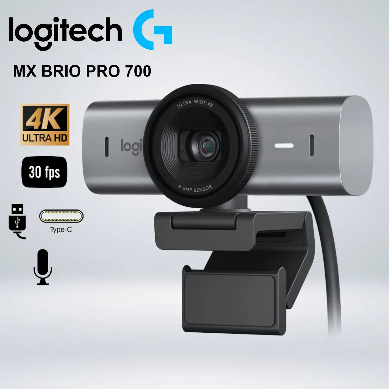154423244_01 WEBCAM PROFESIONAL LOGITECH MX BRIO PRO 700 ULTRA HD 4K 30FPS - Imagen 1