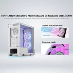 CASE MID TOWER MSI VELOX 300R AIRFLOW PZ PANEL FRONTAL DE MALLA METALICA WHITE - Imagen 6
