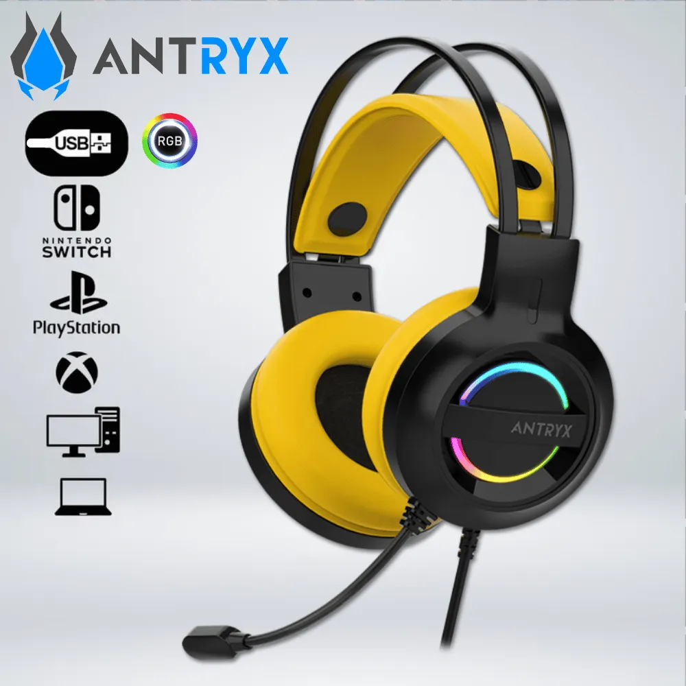 156759333_01 AUDIFONO GAMING IRIS-K AMARILLO RGB - Imagen 1