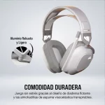 AUDIFONO GAMING CORSAIR HS80 MAX WHITE WIRELESS - Imagen 2