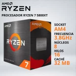 PROCESADOR RYZEN 7 5800XT 3.8/4.8GHz 32MB AM4 - 038386