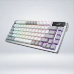 TECLADO GAMING ASUS ROG AZOTH RGB PANTALLA OLED SWITCH ROG NX RED INTERCAMBIABLE 75% WHITE 040393 - Imagen 2