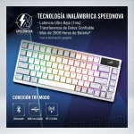 TECLADO GAMING ASUS ROG AZOTH RGB PANTALLA OLED SWITCH ROG NX RED INTERCAMBIABLE 75% WHITE 040393 - Imagen 6
