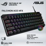 TECLADO GAMING ASUS ROG FALCHION ACE HFX 65% SWITCHES MAGNÉTICOS 040394