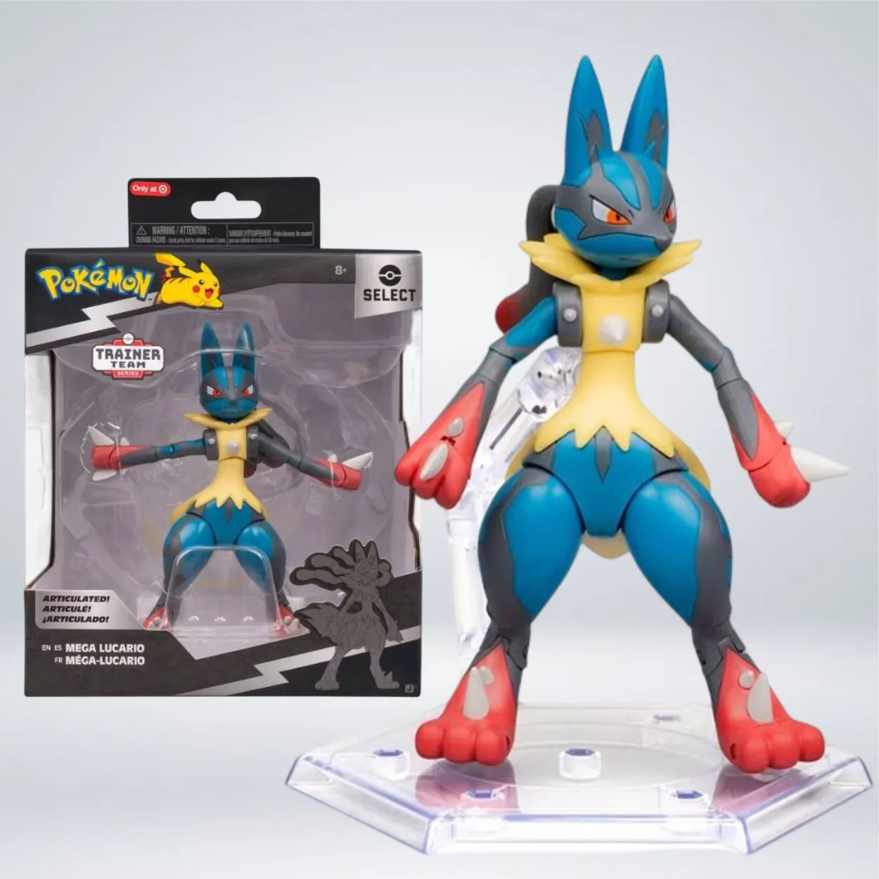 157771507_01 FIGURA POKEMON SELECT ARTICULADO MEGA LUCARIO - Imagen 1