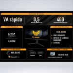 MONITOR CURVO ASUS TUF GAMING VG34WQL5A 34 " 2K WQHD 0.05MS 200HZ O HD 400HZ - Imagen 7