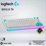 TECLADO LOGITECH G512 X 75% TACTILE ANALÓGICO + MECÁNICO USB RGB LIGHTSYNC WHITE 920-013948