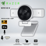 WEBCAM RAZER KIYO V2 X 1440P 60FPS AUTOFOCUS MICRÓFONO ESTÉREO USB WHITE RZ19-05380300-R3U1