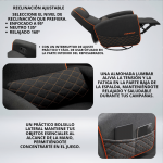 SOFA GAMER FIDOM GIRATORIO 360° MECEDOR ALCOCHADO SOPORTE LUMBAR - Imagen 8