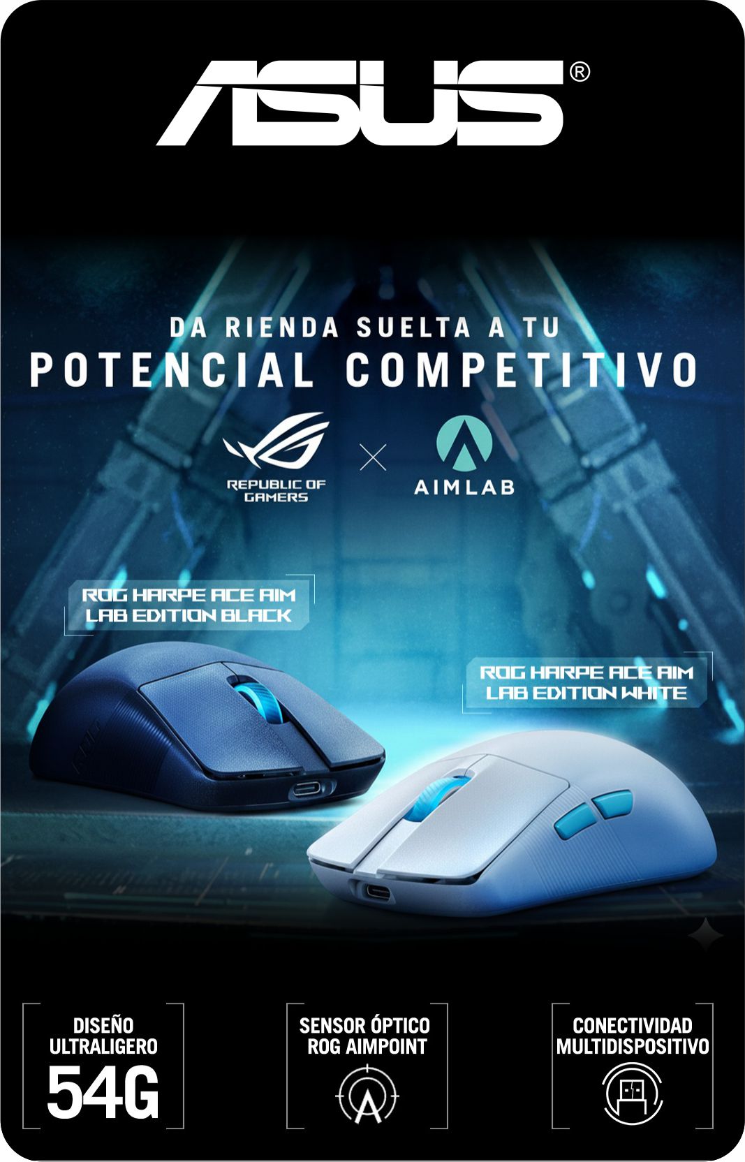 Mouse ROG Harpe Ace Aim Lab