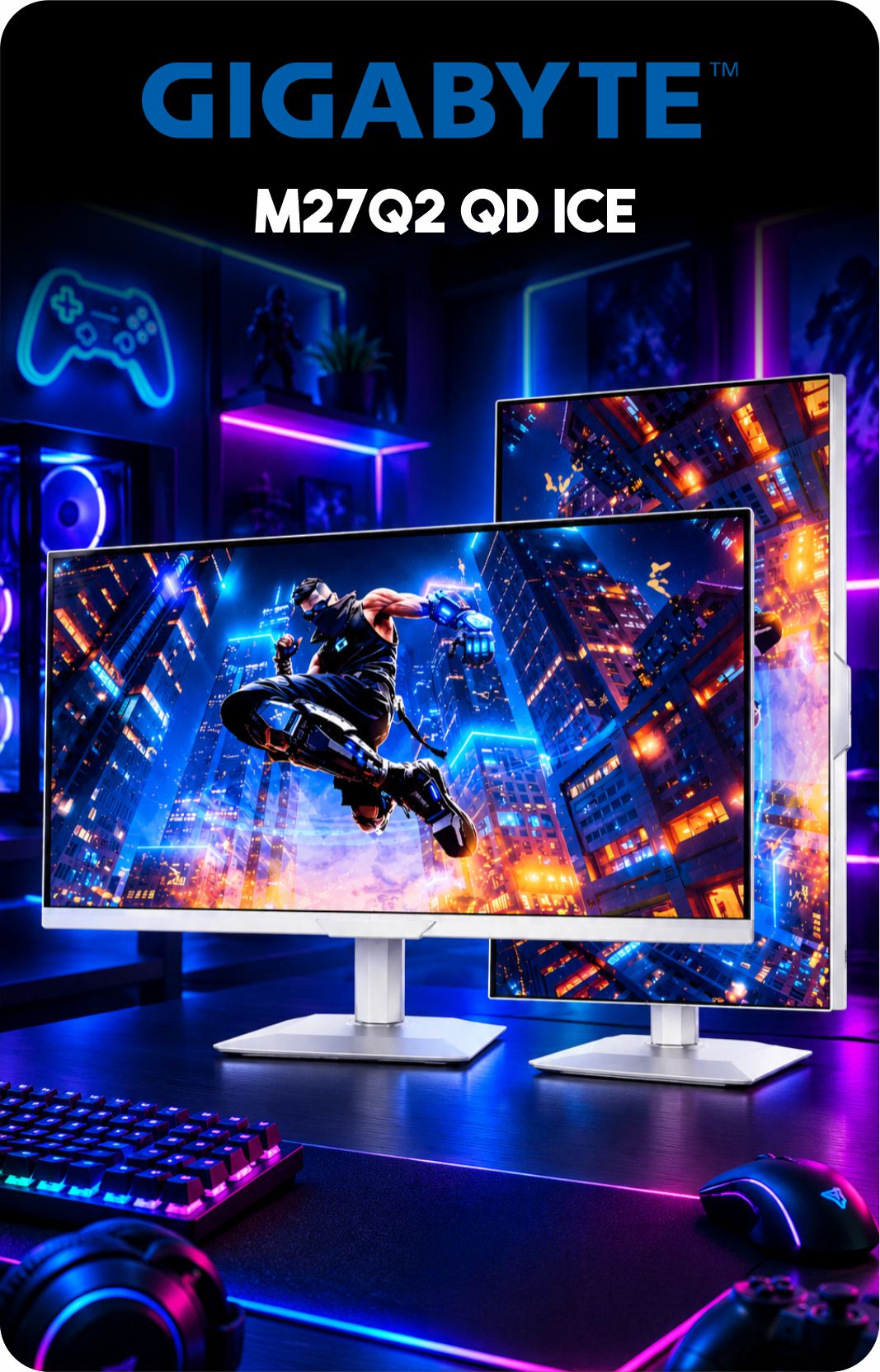 Monitor Gigabyte M27Q2 QD Ice
